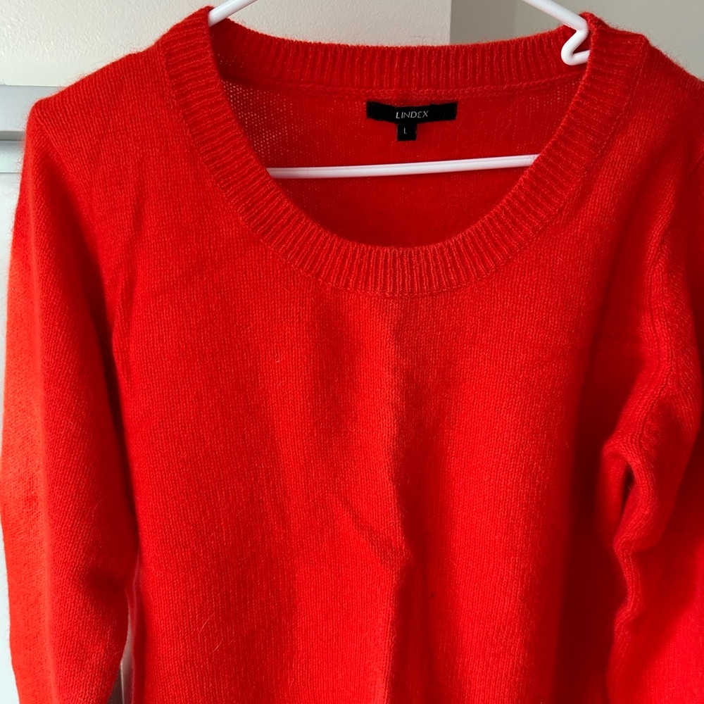 Red wool sweater, Lindex, size M